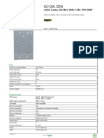 QO120L125G 1-Phase 125A 20-Space Load Center Data Sheet
