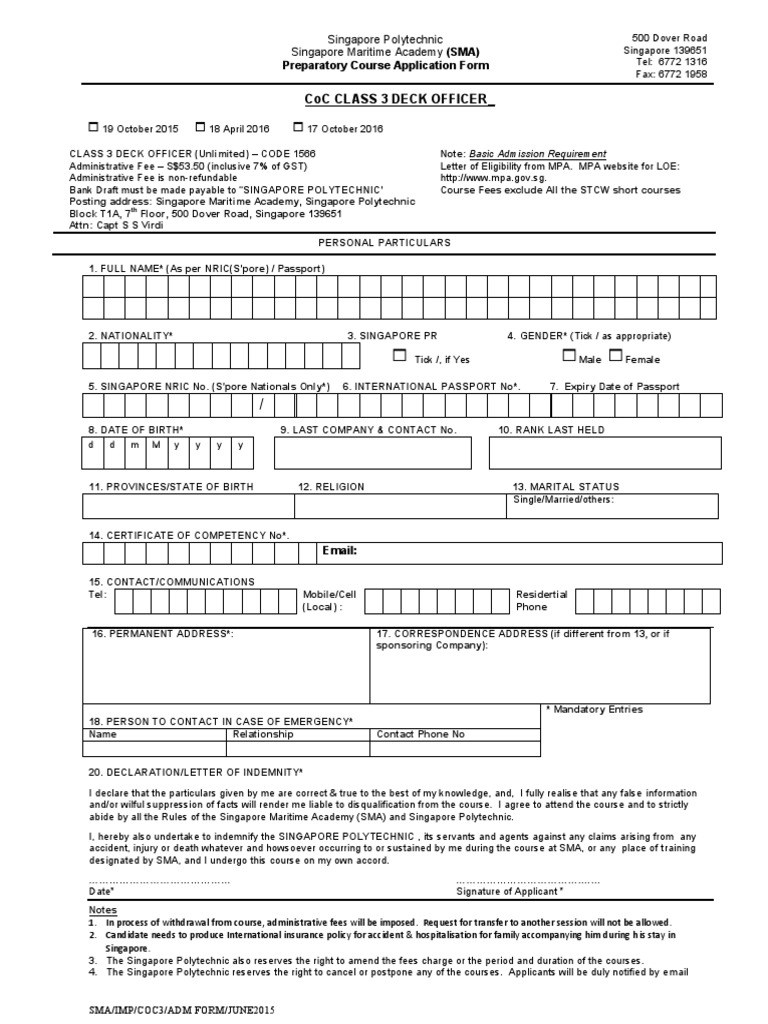 Class 3 CoC Preparatory Course Guide | PDF | Academic Term | Singapore