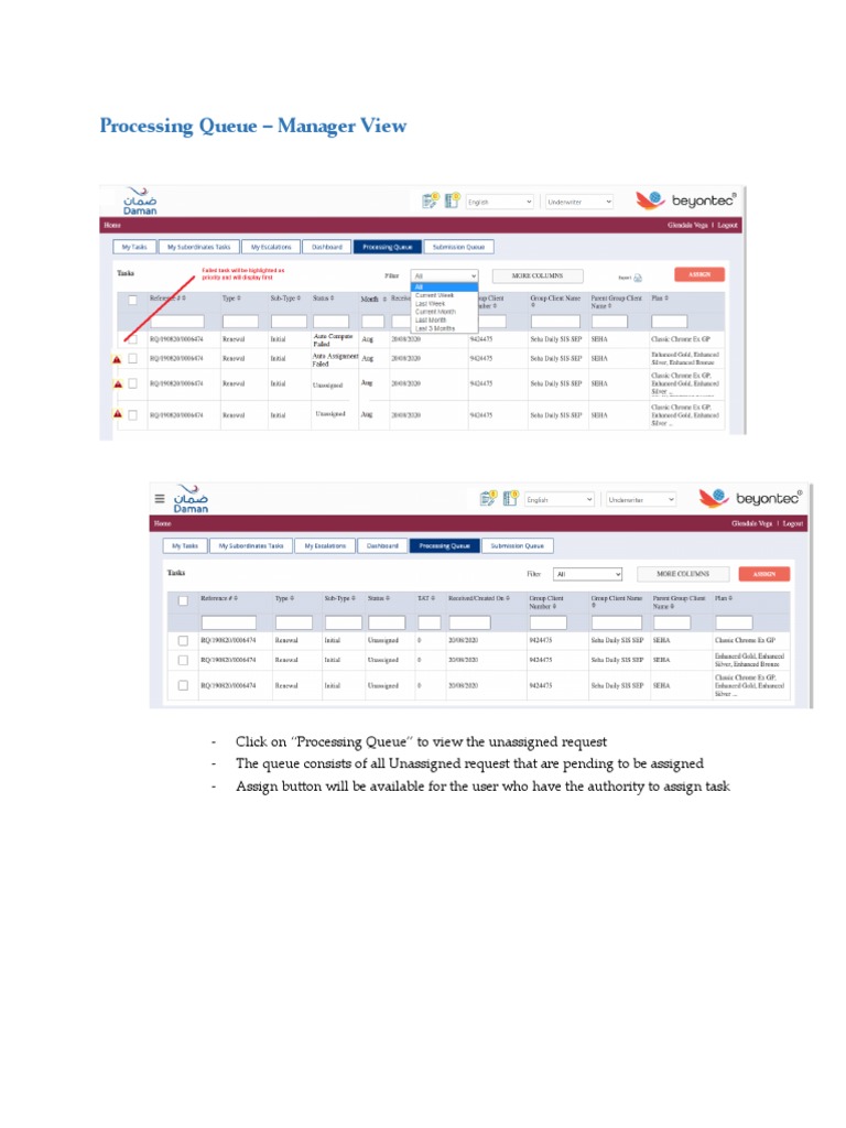 Processing & Submission Queue | PDF | Button (Computing) | Information ...