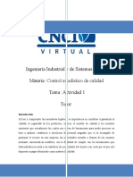 Actividad 1 Control Estadístico de Calidad