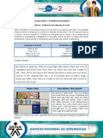 Learning Activity 1 / Actividad de Aprendizaje 1 Evidence: Describing My Kitchen / Evidencia: Describiendo Mi Cocina