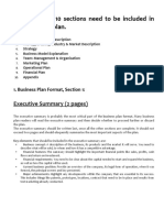 10 Sections Business Plan Format