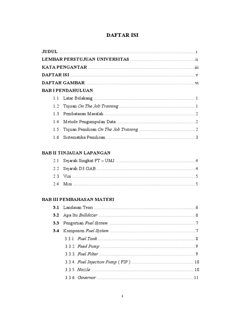 STRUKTUR DAN FUNGSI FUEL INJECTION PUMP PADA BULDOZER PDF