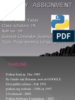Python Programming Language Basics