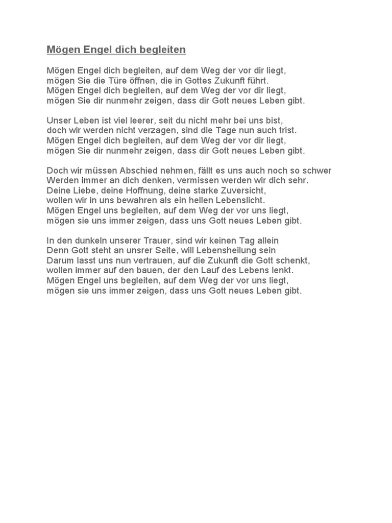 Mögen Engel Dich Begleiten | PDF