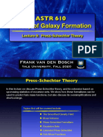 ASTR 610 Theory of Galaxy Formation: Lecture 9: Press-Schechter Theory