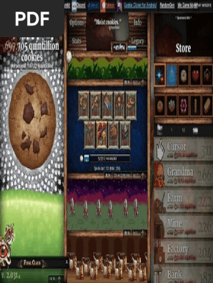 192 1 Quintillion Cookies Cookie Clicker Pdf Online Games Handheld Video Games