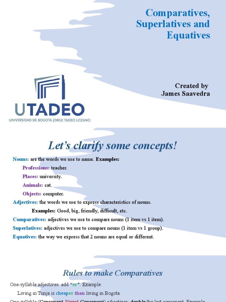 Understanding Comparatives and Equatives | PDF | Adjective | Linguistic ...