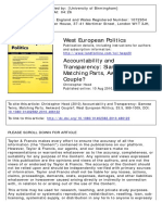 West European Politics: To Cite This Article: Christopher Hood (2010) Accountability and Transparency: Siamese
