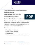 Data Sheet Tablero para Automatizar Planta de Aguas Residuales