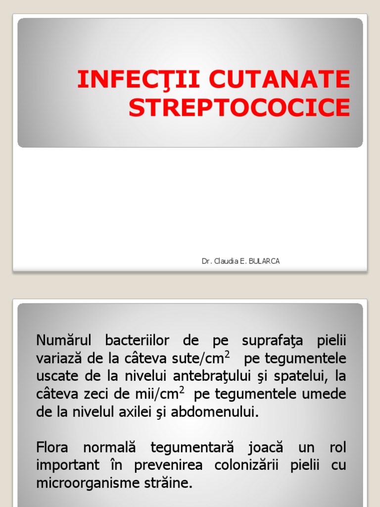 Curs 3 Infectii Cutanate Streptococice | PDF