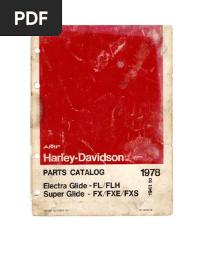 Harley Davidson 1941 78 FL FX Electra Glide Super Glide Parts