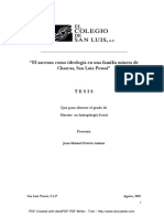 El Ascenso Como Ideología en Una Familia Minera de Charcas, San Luis Potosí