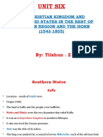 Christian Kingdom & States in Ethiopia 1543-1855