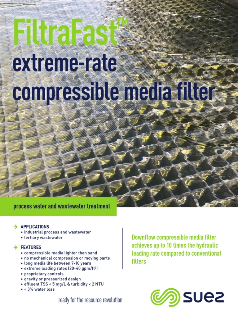 SUEZ Brochure FiltraFast EN PDF Filtration Sewage Treatment