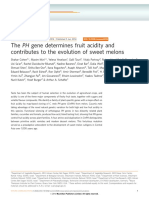 The PH Gene Determines Fruit Acidity and Contributes To The Evolution of Sweet Melons