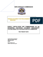 Teachers Service Commission: Tender Document For Procurement of Services
