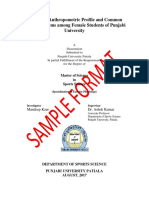 Sample Format of Dissertation