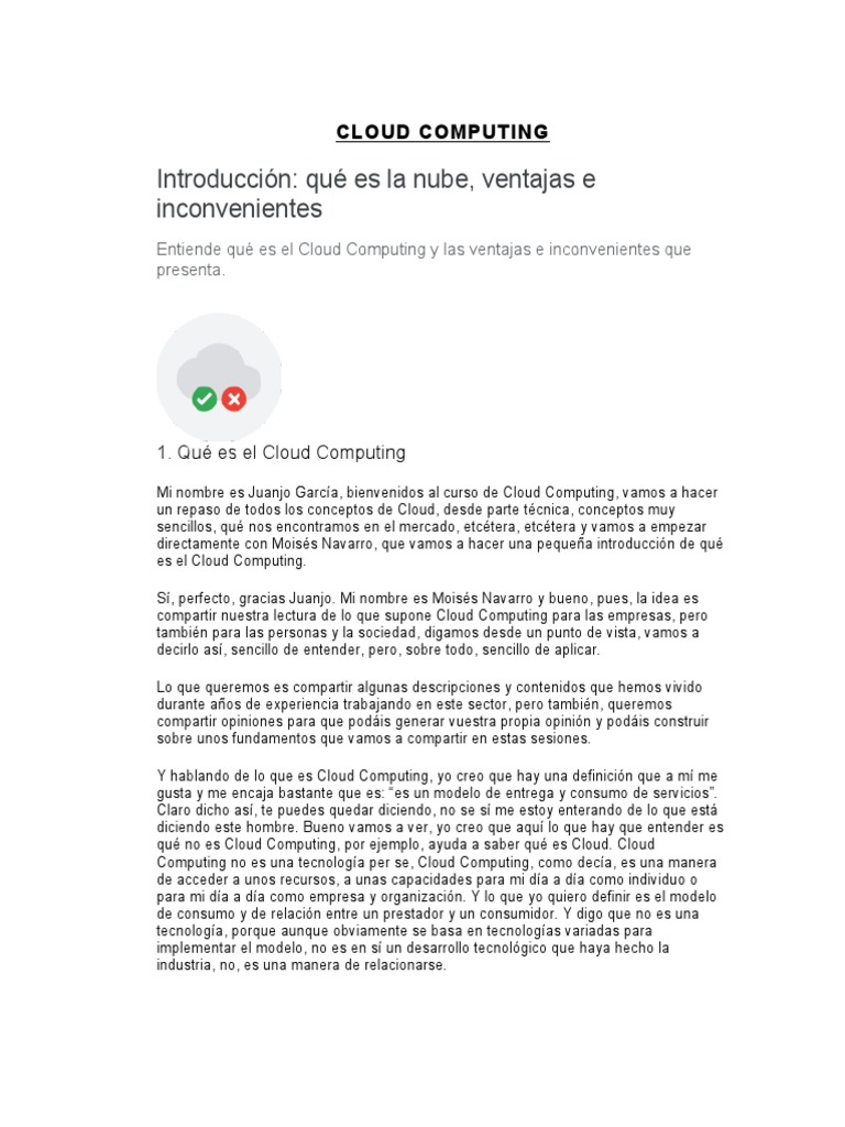 Cloud Computing | PDF | Computación en la nube | Escalabilidad