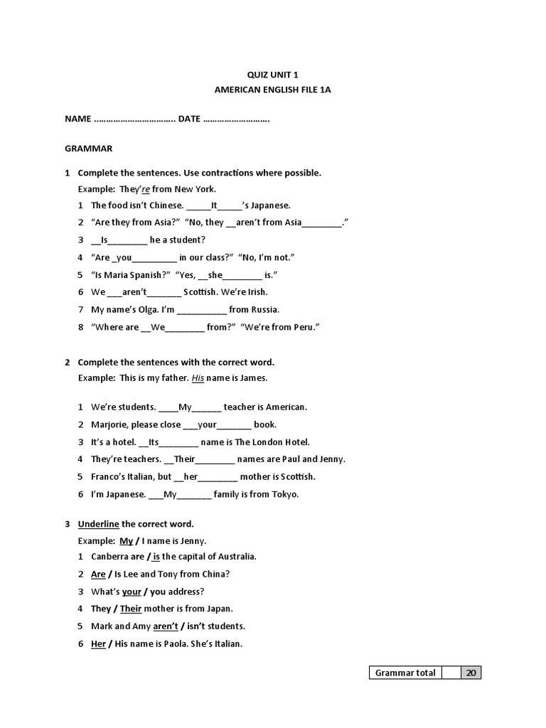 Quiz Unit 1 | PDF | English Language | Human Communication