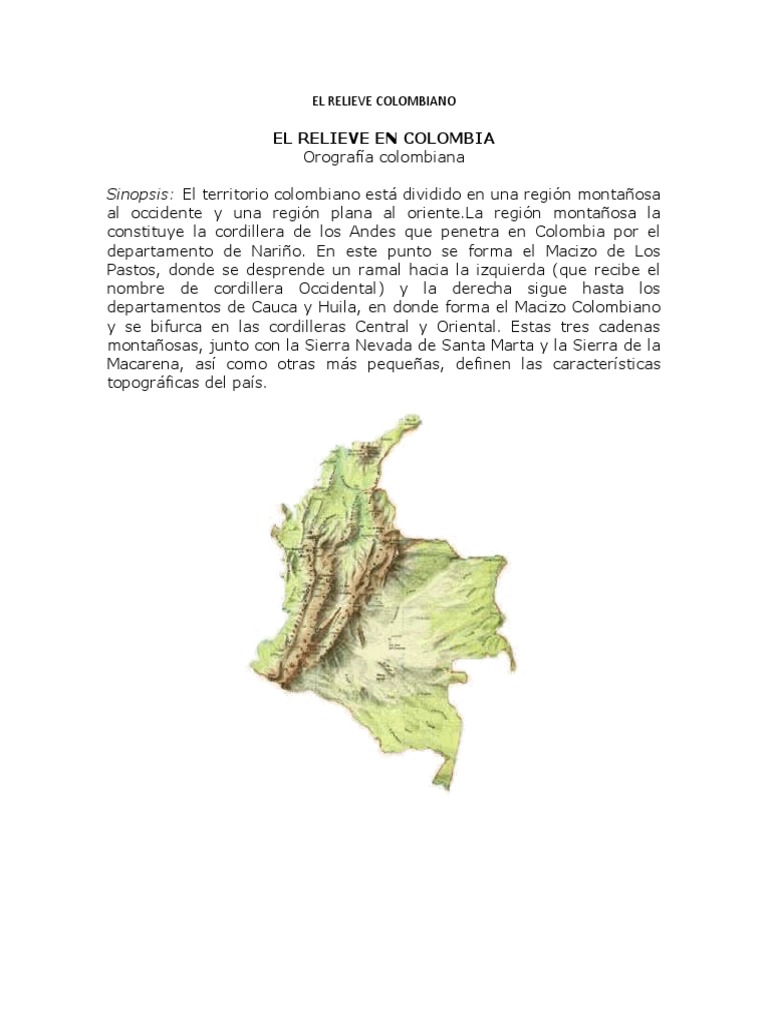 El Relieve Colombiano Pdf