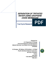 Separation of Tritiated Water Using Graphene Oxide Membrane