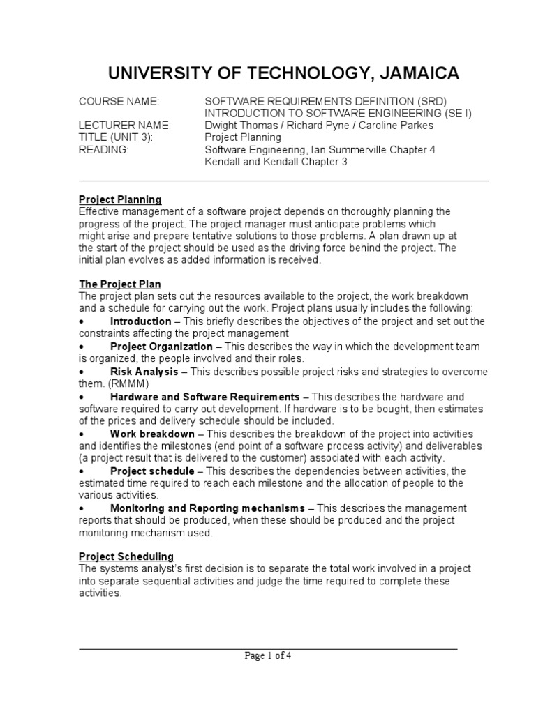 Software Project Planning Essentials | PDF | Cognitive Science ...