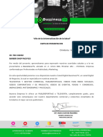 Carta de Presentacion BussinessTV, BARBER SHOP PACIFICO