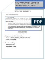 TAREA 6 Programación de Obra