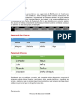 Sugerencia Horario