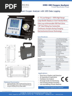 Portable Percent Oxygen Analyzer With USB Data Logging