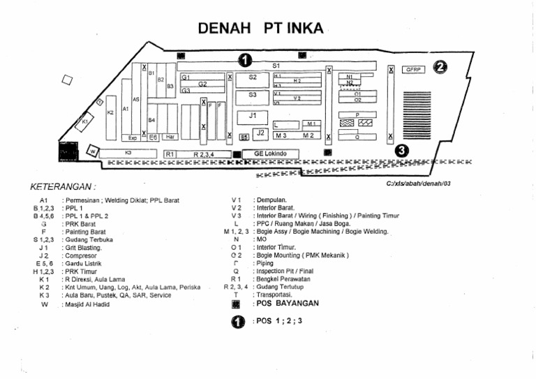 Denah PT INKA Layout Overview | PDF