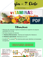 7° Ciclo - Vitaminas  (1° Ano C)