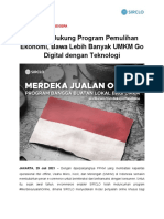 SIARAN PERS - SIRCLO Dan Orami Hadirkan Program Khusus Untuk Bantu UMKM Go Digital