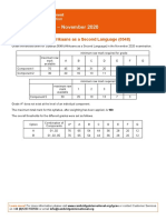 Grade Thresholds - November 2020: Cambridge IGCSE Afrikaans As A Second Language (0548)