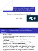Probability Distributions and Statistics and 10. Probability and Calculus (Combined Chapters)