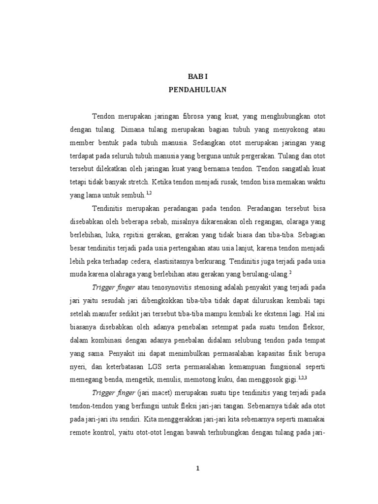Tendinitis dan Trigger Finger pada Jari | PDF | Sains & Matematika