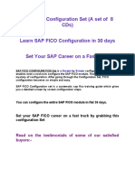 Sap Fico Configuration Set (A Set of 8 CDS) Learn Sap Fico Configuration in 30 Days Set Your Sap Career On A Fast Track