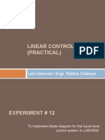 Linear Control System (Practical) : Lab Instructor: Engr. Rabbia Siddique