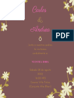 Floral Aparta La Fecha Invitación