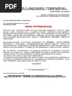 Aviso Extra Judicial