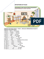 Prepositions of Place - Worksheet