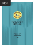 Research Manual: Lorma Colleges Research and Development Office 2006