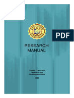 Research Manual: Lorma Colleges Research and Development Office 2006