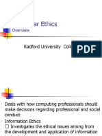 Computer Ethics: Radford University College