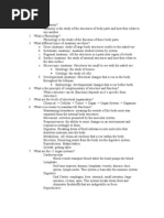 Anatomy Physiology Study Guide Test 1