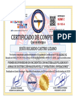 185-A - Certif - Hazmat - Nivel - 2 - Jesús Ricardo Castro Lizano