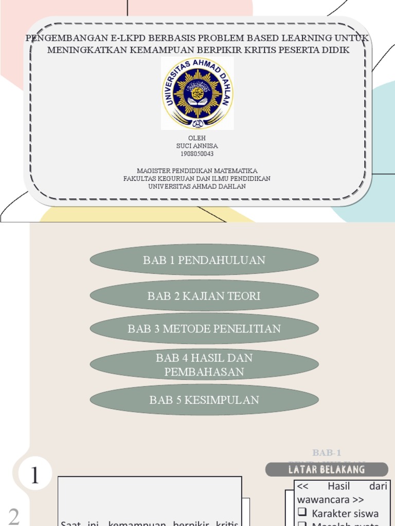 Pengembangan E-Lkpd Berbasis Problem Based Learning Untuk Meningkatkan ...