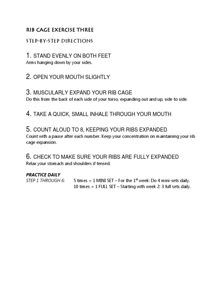 6142 73071 106796 RibCageExerciseThree-TextInstructions 106 | PDF ...