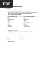 Nutrition Macronutrient Notes